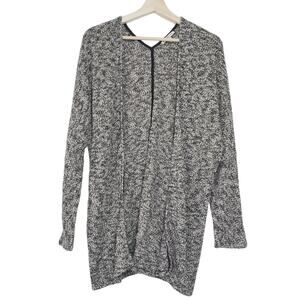 American Eagle Outfitters | Open Front Contrast Trim Soft Marled Cardigan